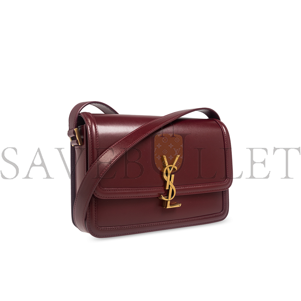 YSL BURGUNDY SHOULDER BAG 6343050SX0W (23*13*6CM)